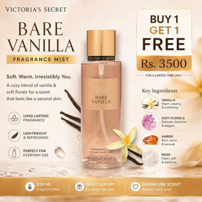 Bare Vanilla Perfume For women’s  BUY 1 GET 1 FREE