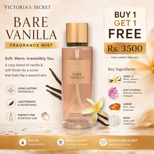 Bare Vanilla Perfume For women’s  BUY 1 GET 1 FREE